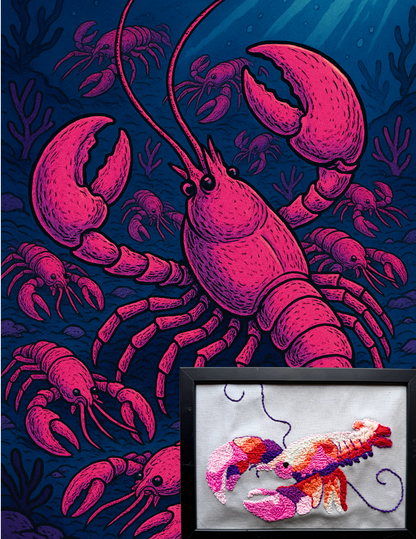 Zestaw Punch Needle - Vivid Lobster