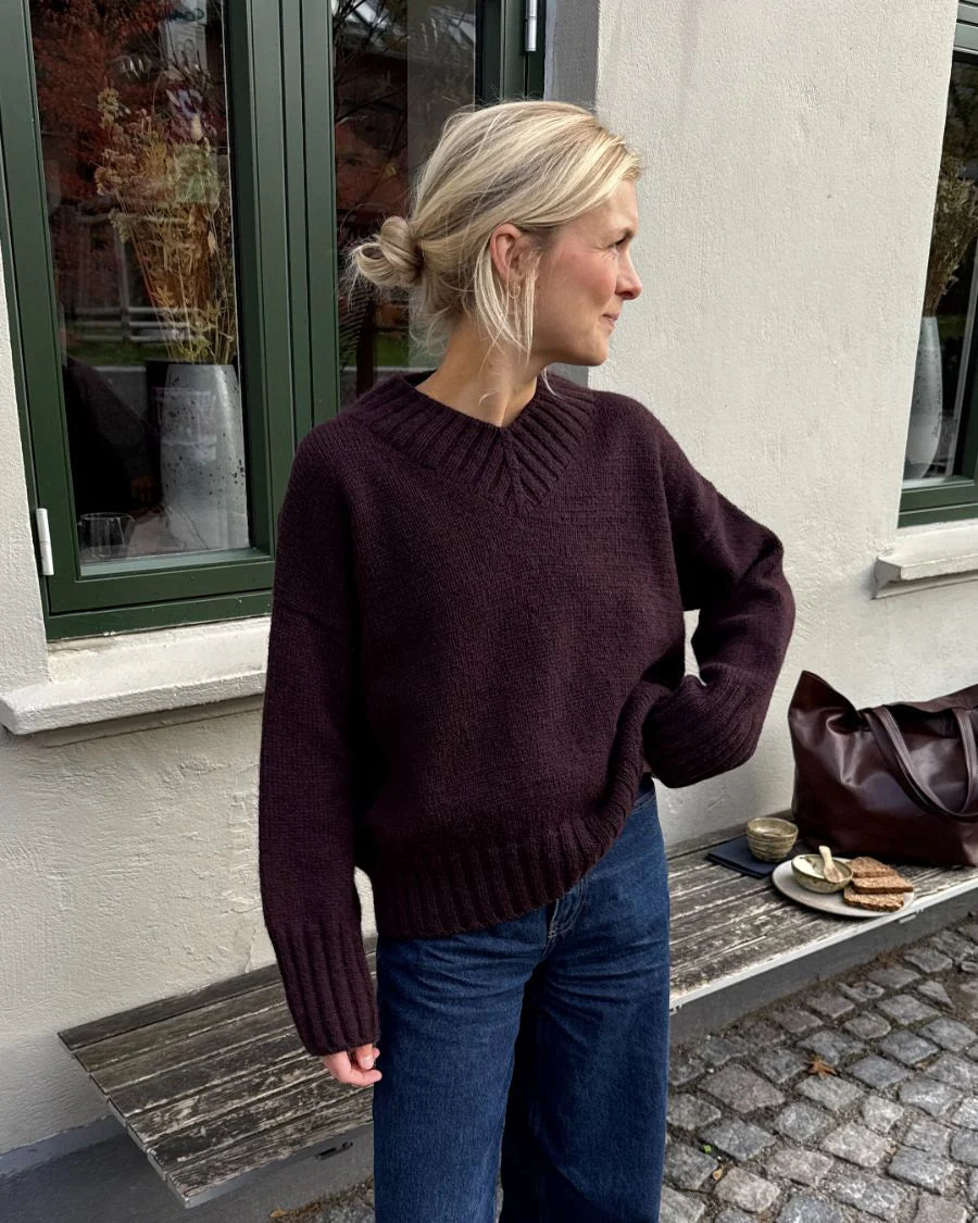 Hannah Sweater V-neck [EN + PL] [Wzór w formie papierowej]